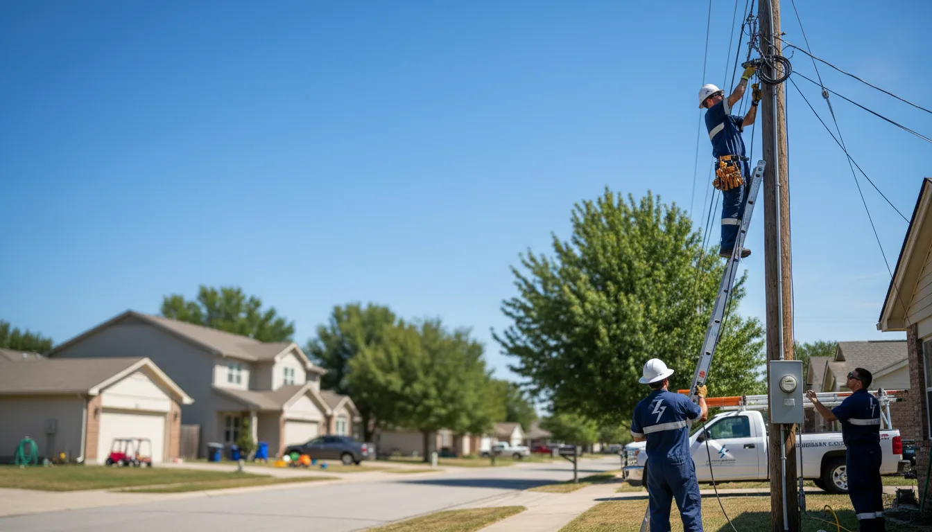 Residential electrician providing installation services in Perry, KS